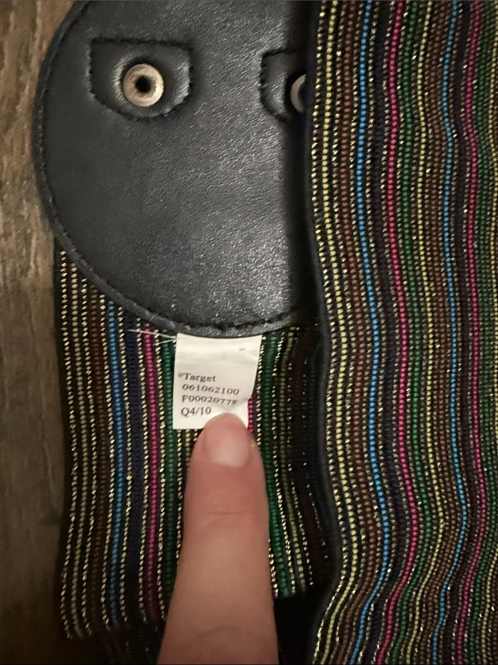 Target Stretch Multicolor Striped Elastic Waist Belt with Double Buckle XL